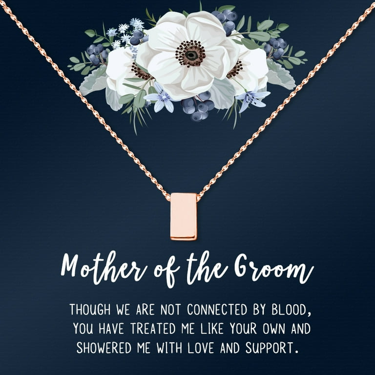 Personalized Mother of the Groom Card and Necklace, Mother of the