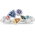 thumbnail image 1 of Personalized Mother Rings Custom Ring with 1-8 Simulated Birthstones for Women Sterling Silver Promise Rings Valentines Day Gifts Mothers Days Gifts for Mom Grandmother Daughter, 1 of 7