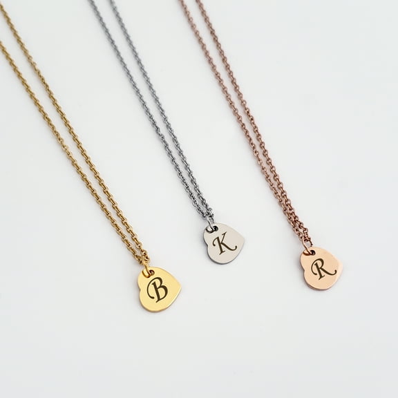 Personalized Mother's Day Gift for Mom Girlfriend Women's Mini Heart Charm Gift for Wife Fiancee Pendant Custom Made Engravable Name Necklace Jewelry Free Gift Box Ship Next Day