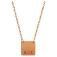 thumbnail image 1 of Personalized Mother's Day Gift for Wife Women's Couple Square Necklace Dainty Gift for Mom Girlfriend Stainless Steel Pendant Custom Engravable Birthday Anniversary Gift Ship Next Day [Rose Gold], 1 of 3