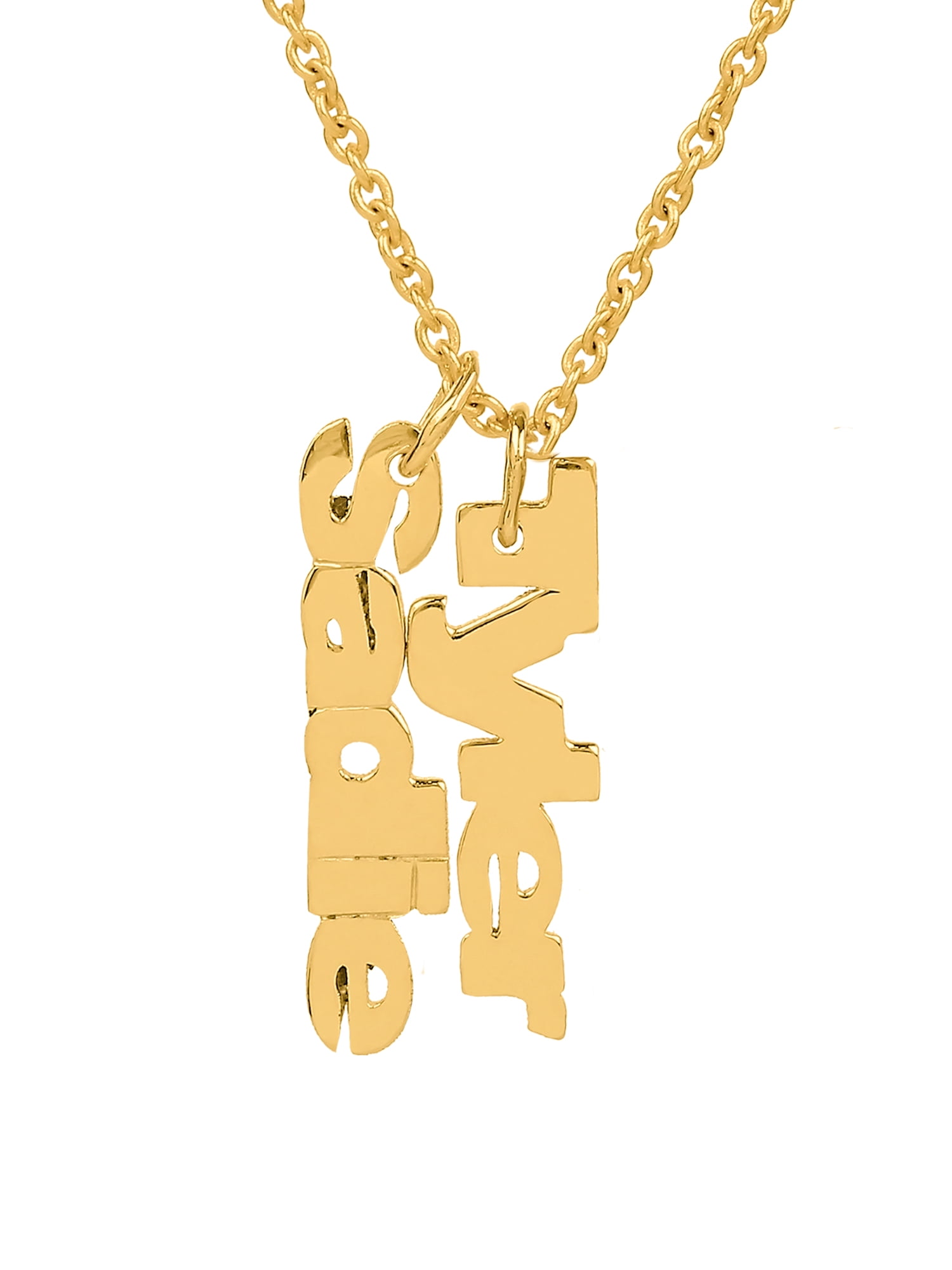 Personalized Mother's Vertical Three-Name Necklace