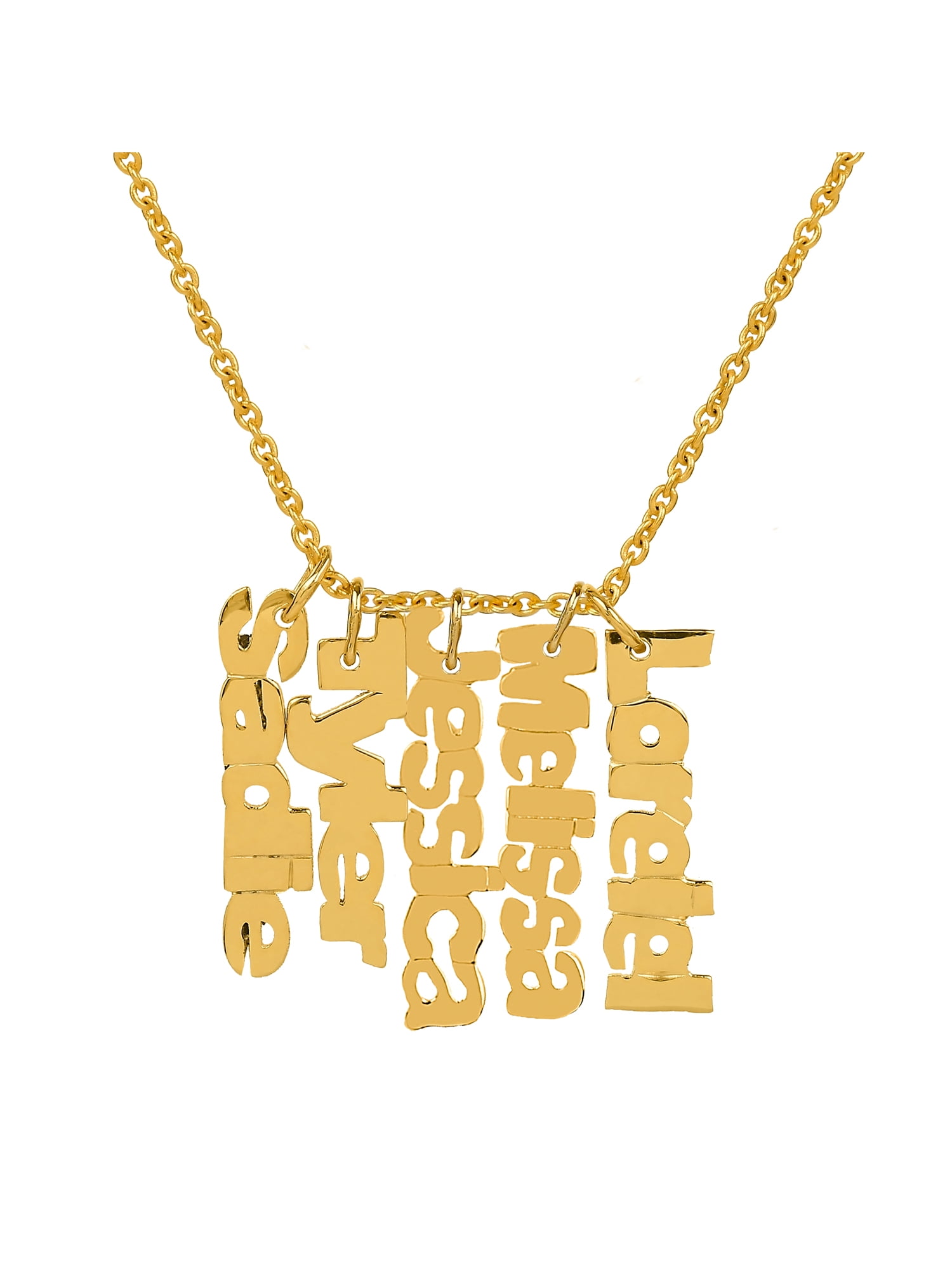 Personalized Mother's Vertical Three-Name Necklace