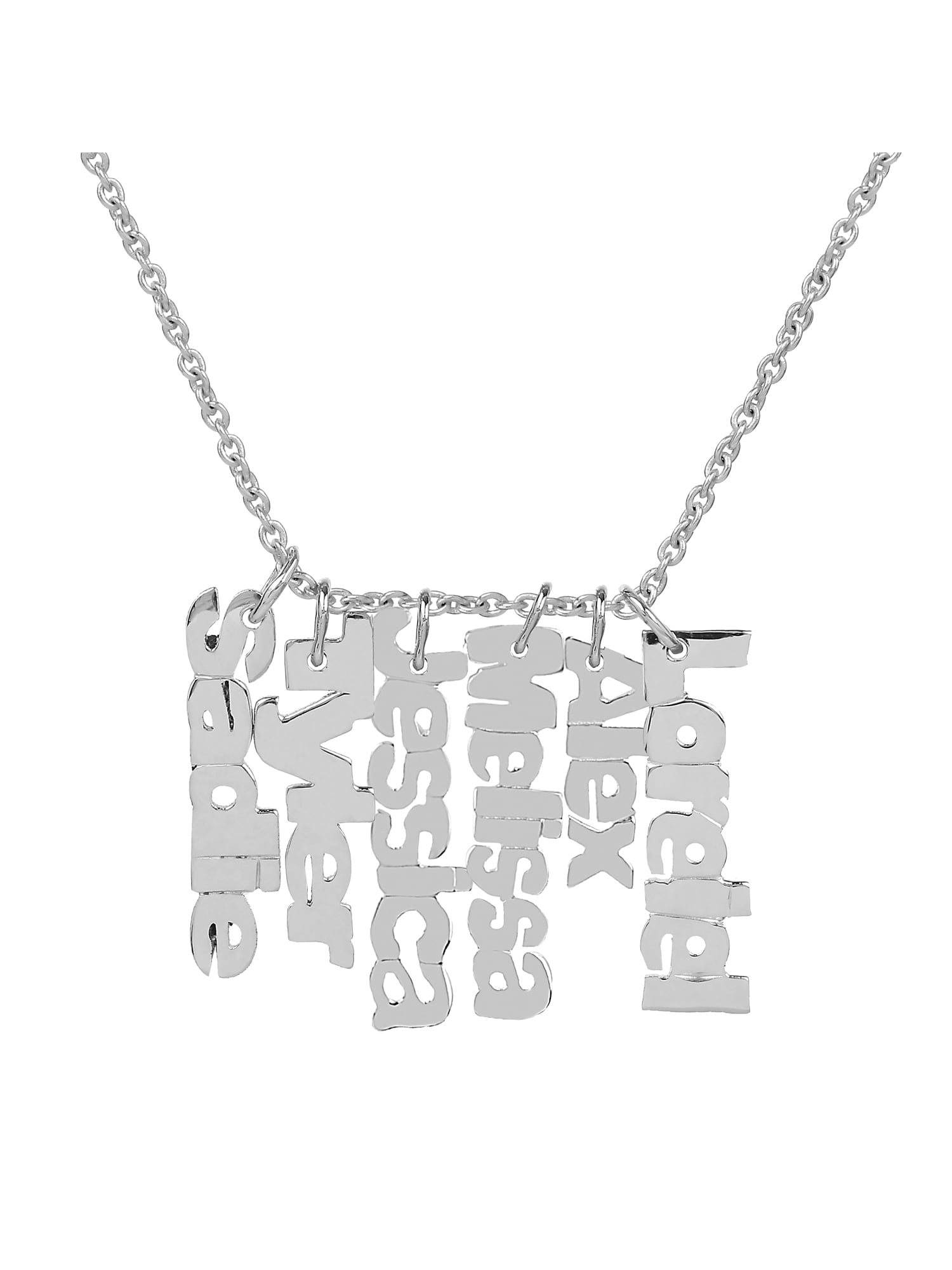 Personalized Mother's Vertical Three-Name Necklace