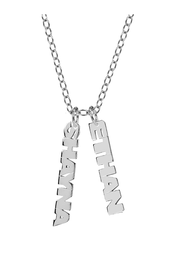 Personalized Mother's Vertical Three-Name Necklace