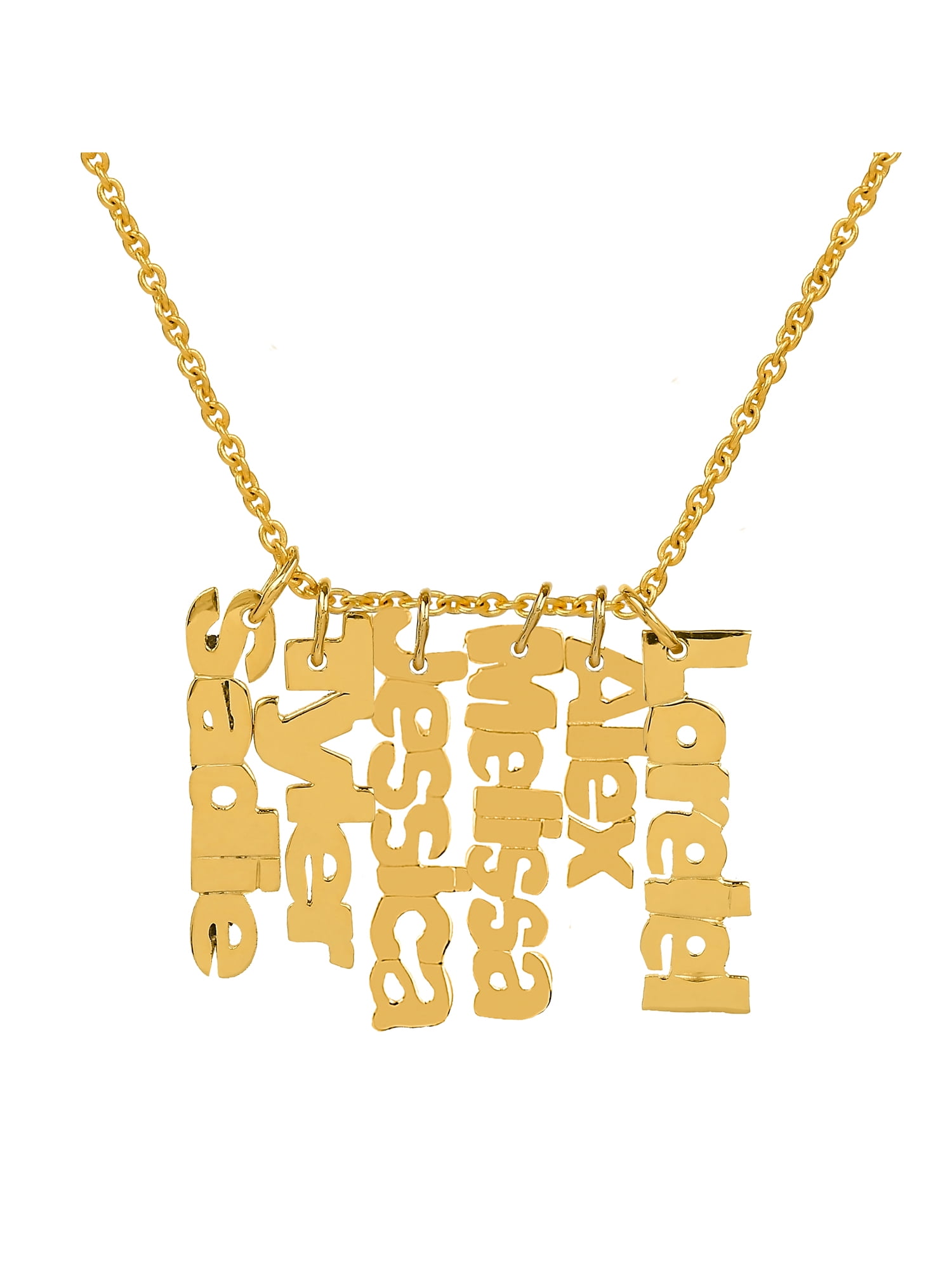Personalized Mother's Vertical Three-Name Necklace