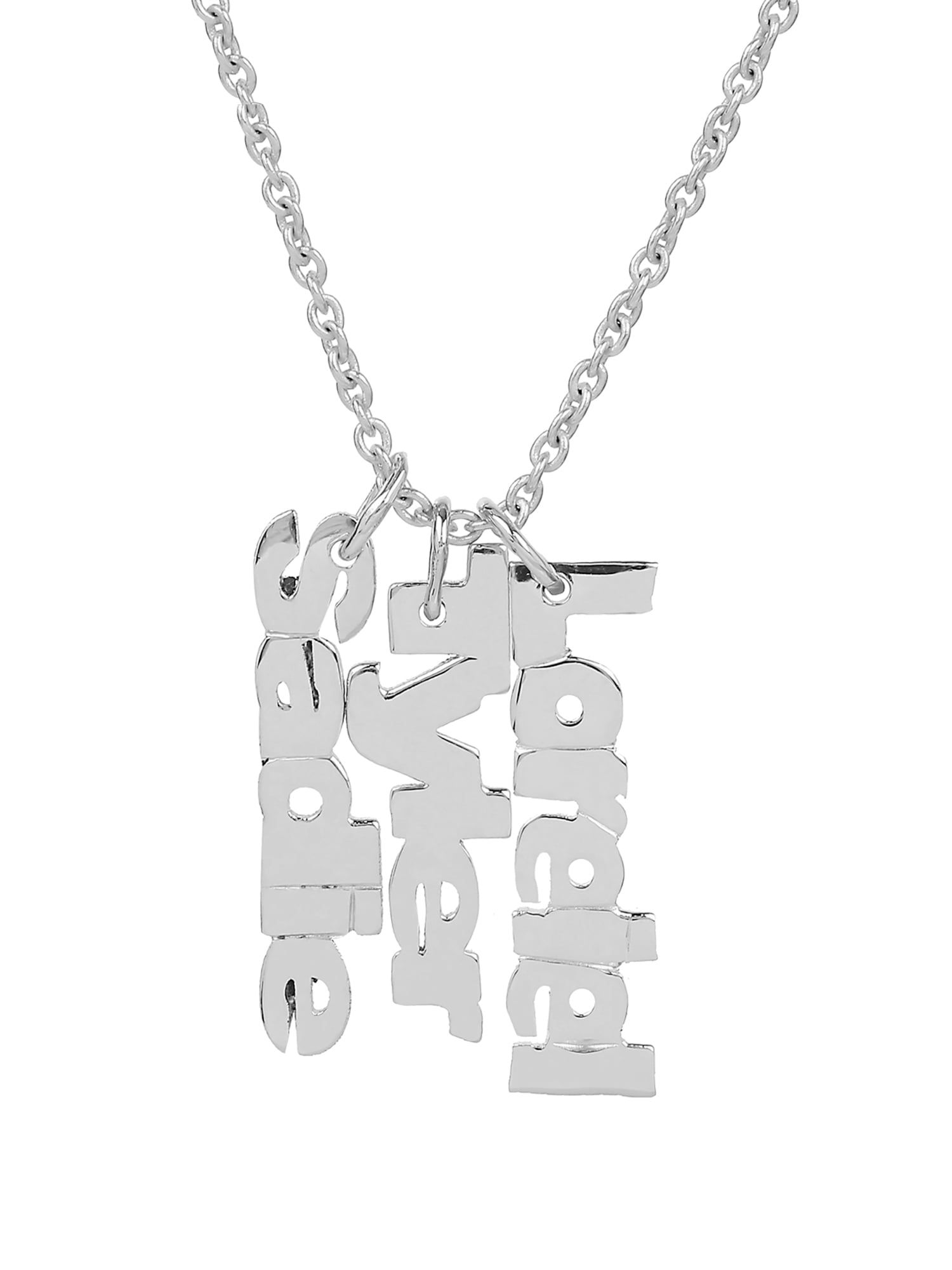 Personalized Mother's Vertical Three-Name Necklace