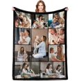 thumbnail image 1 of Personalized Mothers Day Birthday Gifts for Mom, Customized Mother's Day Unique Gifts from Daughter Son Kids Husband, Custom Mothers Day Blanket with Photos Text, Gifts for Mom Grandma Wife Blankets, 1 of 5