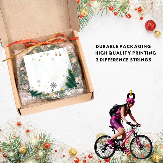Personalized Mountain Biking Ornament, Custom Name & Year Christmas Tree Ornaments 2025, Xmas Cyclist Gifts, Mountain Bike Biking Rider Xmas Holiday Keepsake, Bicycle Racing Sport Presents (Style 9) -