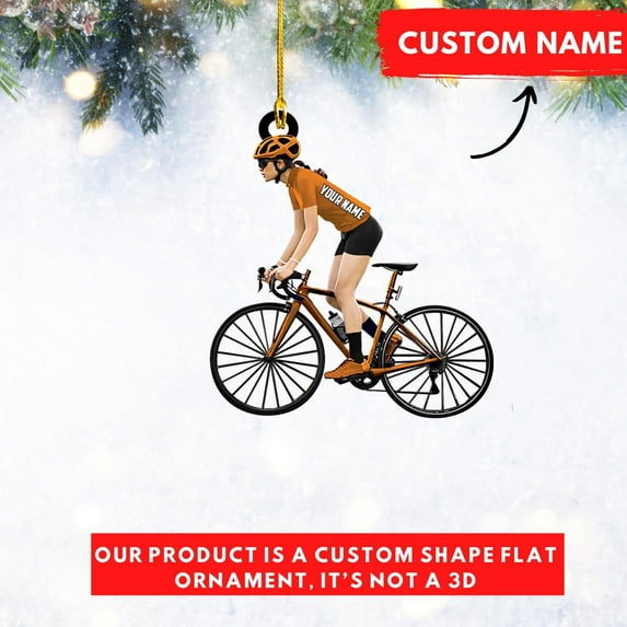 Personalized Mountain Biking Ornament, Custom Name & Year Christmas Tree Ornaments 2025, Xmas Cyclist Gifts, Mountain Bike Biking Rider Xmas Holiday Keepsake, Bicycle Racing Sport Presents (Style 7) -