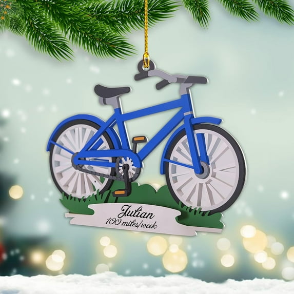 Personalized Mountain Biking Ornament, Custom Name & Year Christmas Tree Ornaments 2025, Xmas Cyclist Gifts, Mountain Bike Biking Rider Xmas Holiday Keepsake, Bicycle Racing Sport Presents (Style 15)