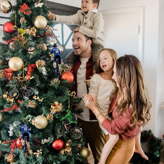 Personalized Mountain Biking Ornament, Custom Name & Year Christmas Tree Ornaments 2025, Xmas Cyclist Gifts, Mountain Bike Biking Rider Xmas Holiday Keepsake, Bicycle Racing Sport Presents (Style 9) -