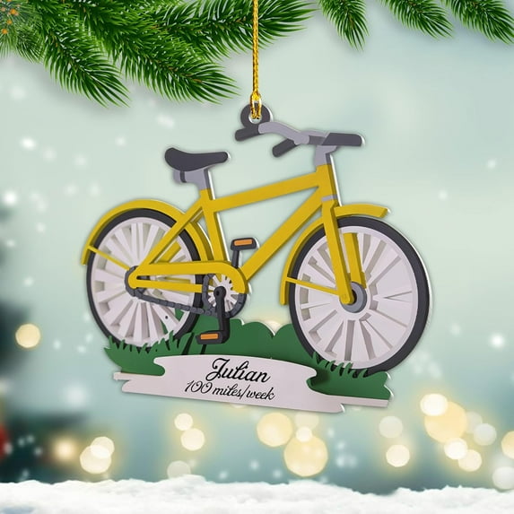 Personalized Mountain Biking Ornament, Custom Name & Year Christmas Tree Ornaments 2025, Xmas Cyclist Gifts, Mountain Bike Biking Rider Xmas Holiday Keepsake, Bicycle Racing Sport Presents (Style 15)