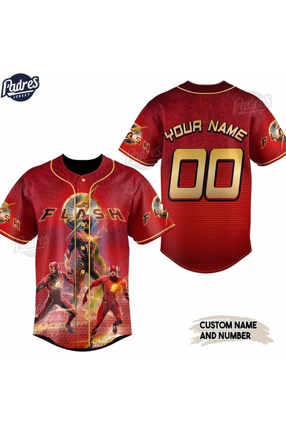 Personalized Movie The Flash Baseball Jersey