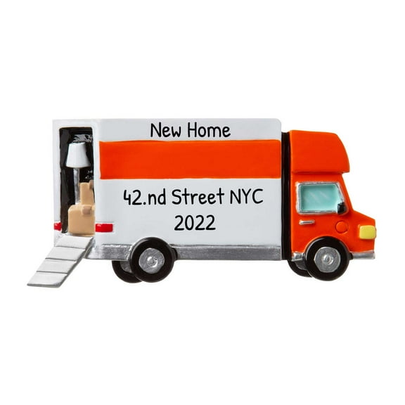 Personalized Moving Truck Ornament - Uhaul Ornament, Moving Ornament, Personalized Truck Ornament, House Warming Gifts New Home Ornament 2024, My First Apartment Ornament 2024 - Free Customization