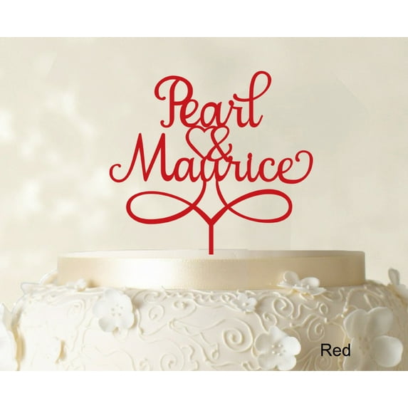 "Personalized ""Mr And Mrs"" Cake Topper Elegant Custom Cake Topper Cake Decorations Cake Color Option Available 6""-7"" Inches Wide"