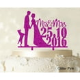 thumbnail image 1 of "Personalized ""Mr And Mrs"" Wedding Cake Topper Dog Silhouette Custom Cake Topper Color Option Available 6""-7"" Inches Wide", 1 of 1