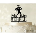 thumbnail image 1 of "Personalized Mr & Mrs Couple Cake Topper Personalized Shiny Black Cake Topper Color Option Available 5""-7"" Inches Wide", 1 of 1