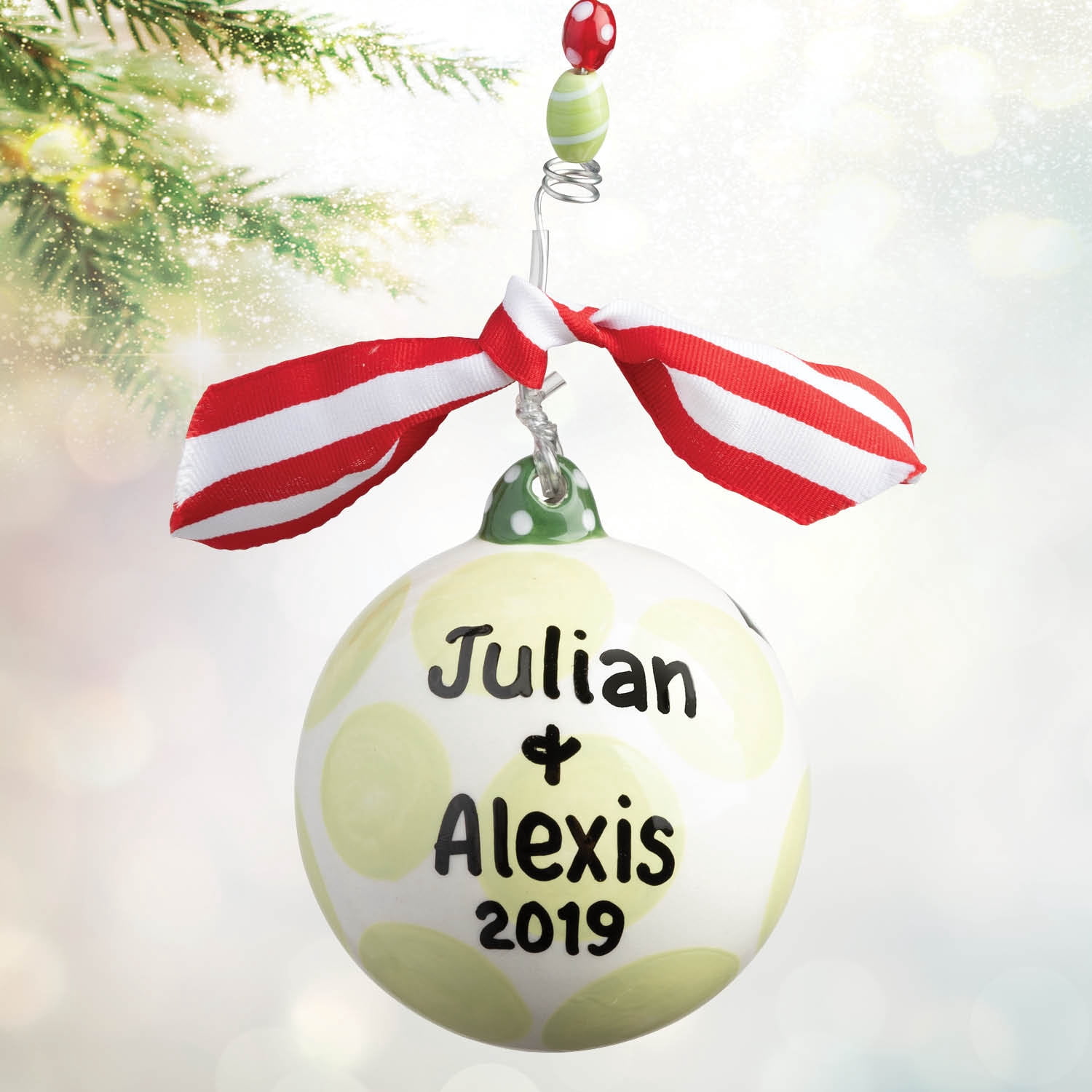 Personalized Mr. & Mrs. First Christmas Ball Ornament