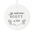 thumbnail image 1 of Personalized Mr.  Mrs. with Last Name and Est. Date Christmas Ornament, 1 of 4