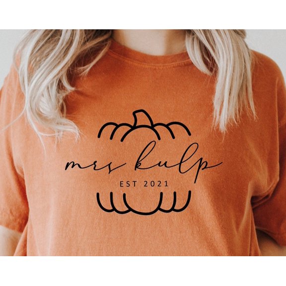 Personalized Mr amp Mrs Halloween Pumpkin Shirt Engagement Gift