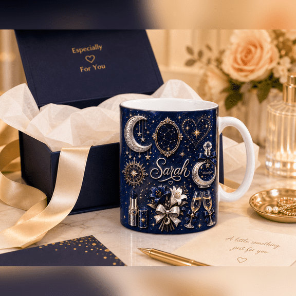 Personalized Mug Celestial Star Map Ceramic Coffee Cup for Sarah Gift