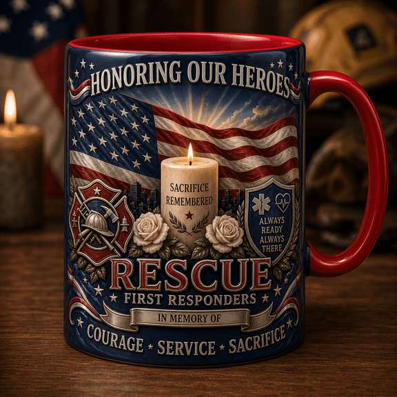 Personalized Mug Gift Rescue Heroes Memorial Coffee Cup for First Responders