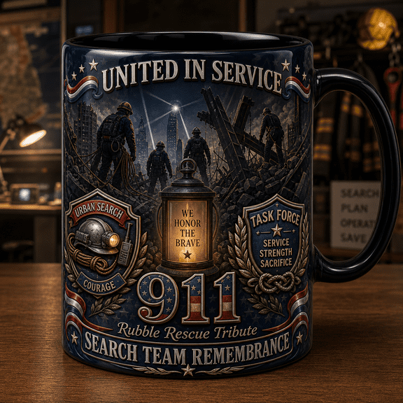 Personalized Mug Gift Urban Search Team 911 Ceramic Coffee Cup for Task Force Tribute