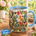 Personalized Mug Hummingbird Floral Garden for Daily Sipping, Bird ...