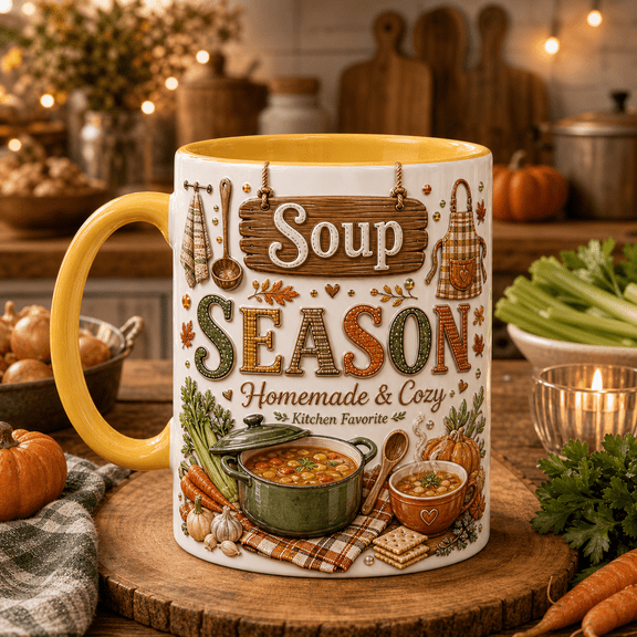 Personalized Mug Soup Season Cozy Fall Kitchen Design
