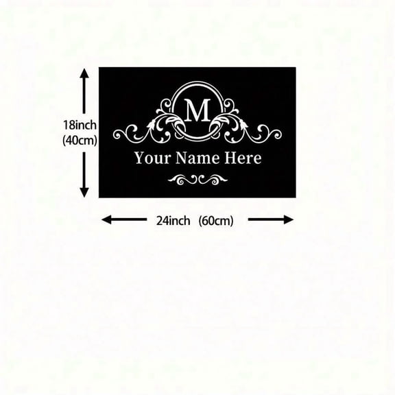 Personalized Multicolor Welcome Door Mat - 24x18 Inch Custom Name Entry Mat