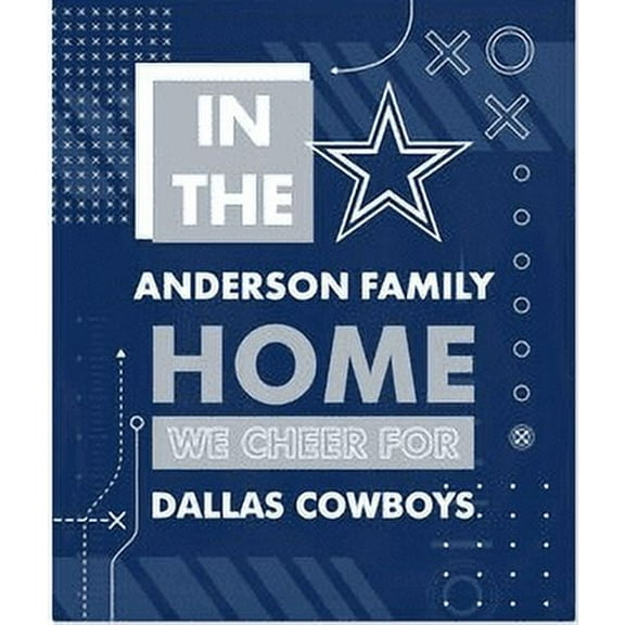 Personalized NFL Official Blanket Custom NFL 50x60 Mink Throw. Adult, Teen, Tween, Unisex. Walmart Custom. Rectangle Weighs.