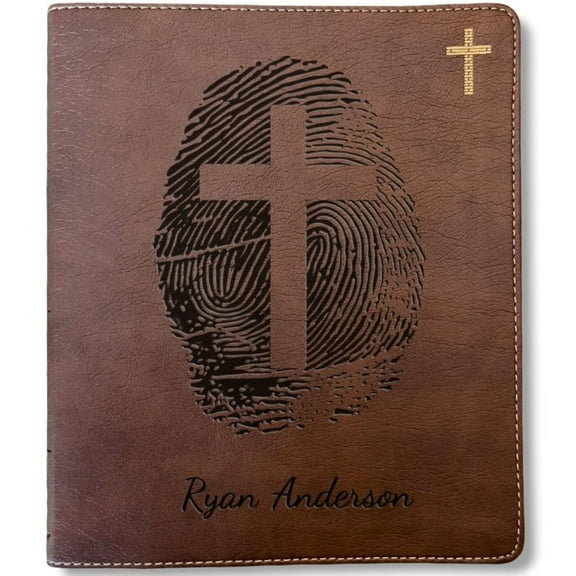 Personalized NIV Journaling Bible Custom Engraved with Name & Cross Design, Keepsake Gift for Special Occasions