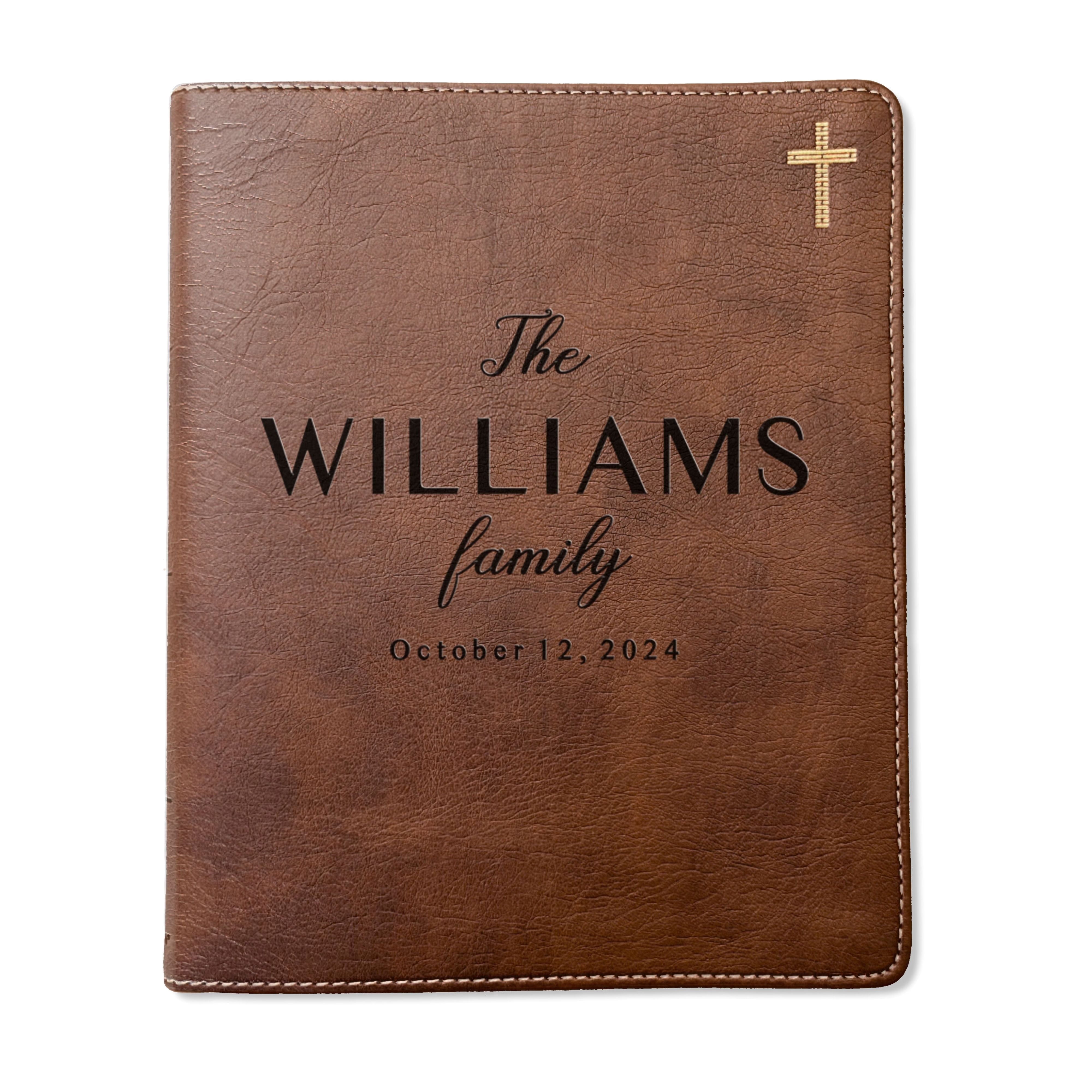 Personalized NIV Family Bible Set, Wide Margin Journaling Bible, Red Letter Edition with Tabs and Highlighters, Christian Wedding Gift