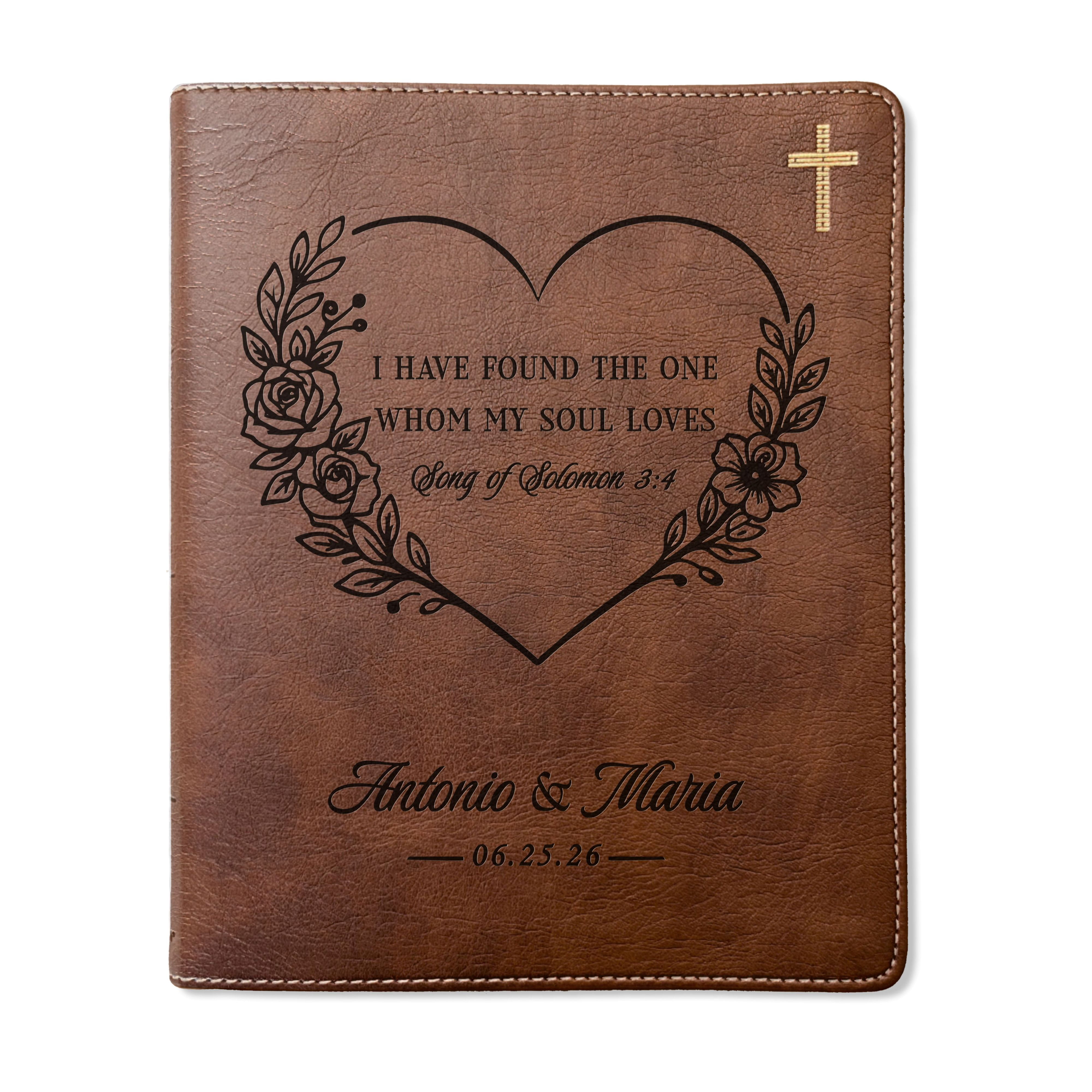 Personalized NIV Journaling Family Bible, Wide-Margin Red Letter Edition, Bible Tabs + Highlighters, Complete Study Set, Wedding & Anniversary Gift