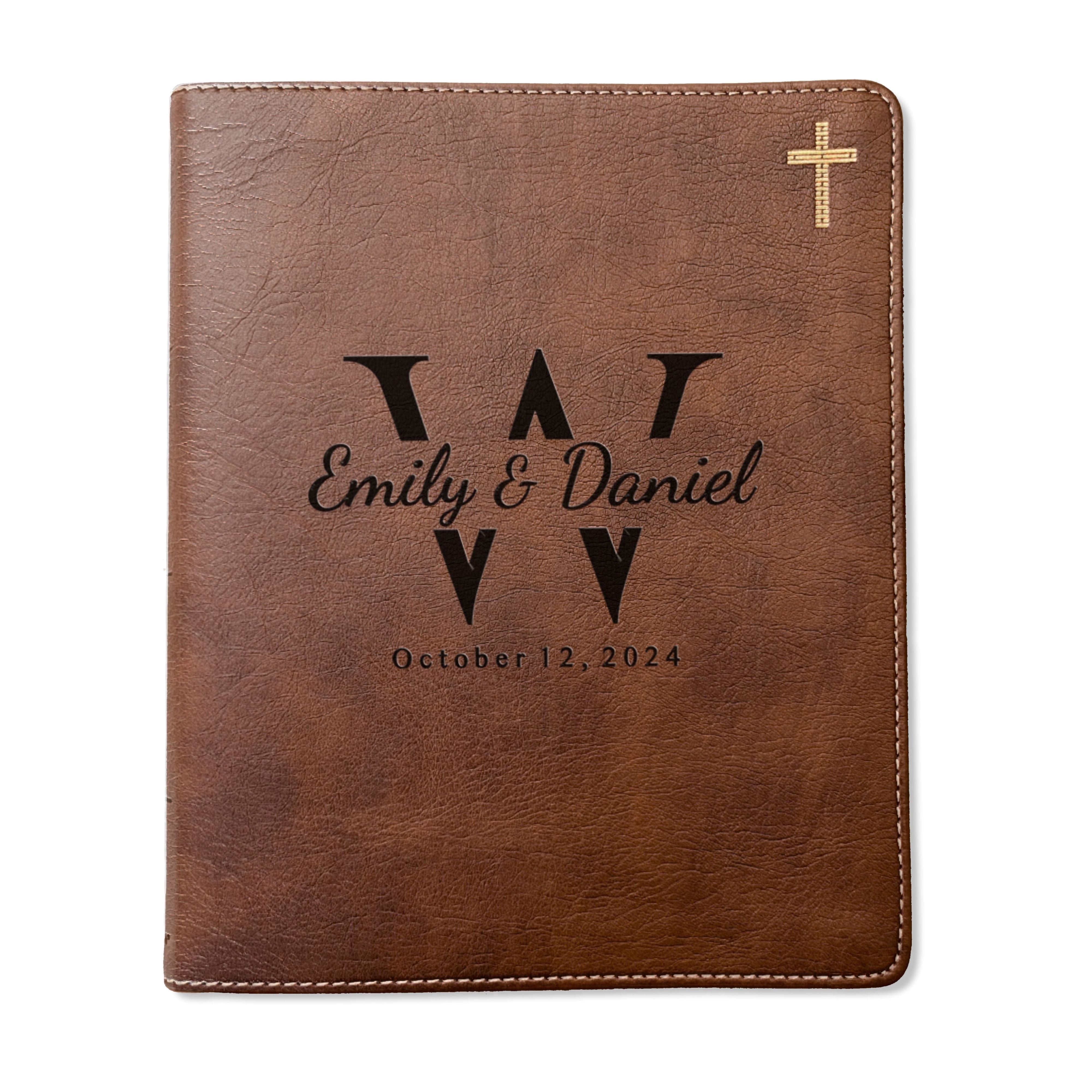 Personalized NIV Journaling Family Bible, Wide Margin Red Letter Edition, Complete Study Set with Tabs & Highlighters