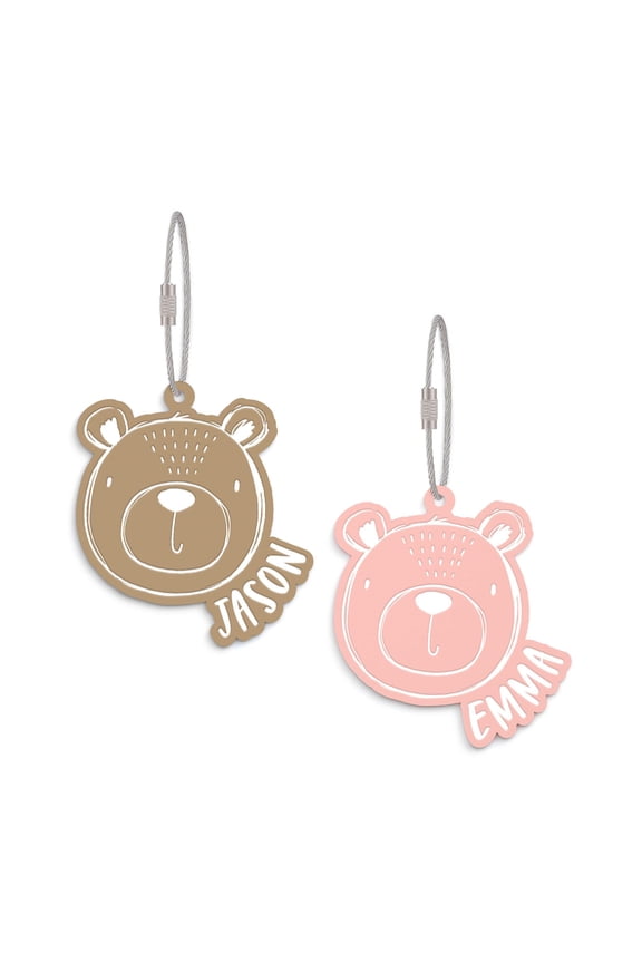 Personalized Name Bear Bag Tag