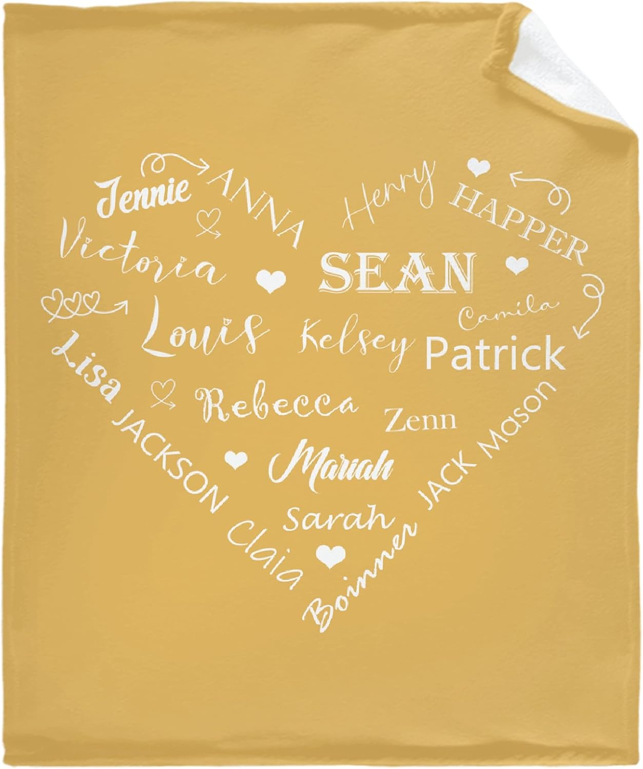 Personalized Name Blanket for Your Family, Custom Blanket with Name for