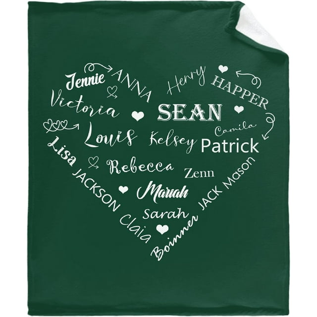 Personalized Name Blanket for Your Family, Custom Blanket with Name for