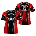 thumbnail image 1 of Personalized Name Bowling 3D Shirt for Men Women, Custom Bowler Gift shirt, 3D All Over Printed Shirt (Red, S), 1 of 10