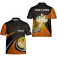 thumbnail image 1 of Personalized Name Bowling Jersey 3D, Custom Bowling Shirts for Team, Bowling Shirt Unisex for Men & Women4 (Orange, L), 1 of 10