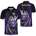thumbnail image 1 of Personalized Name Bowling Polo Shirts 3D for Men and Women, Bowling Shirt, Bowling Shirts for Men Team Bowling Shirt (Purple, 5XL), 1 of 9