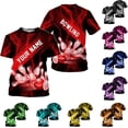 thumbnail image 1 of Personalized Name Bowling Shirts for Men & Women, Bowling Shirts for Team Bowling, Bowling Shirts Gift Unisex (Red, 3XL), 1 of 9
