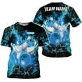 thumbnail image 1 of Personalized Name Bowling Shirts for Men and Women 3D, Bowling Shirts for Team Bowling, Bowling Shirts Gift (Teal, 4XL), 1 of 10