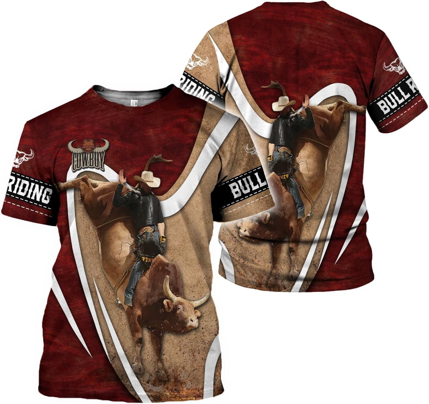 Personalized Name Bull Riding Shirt 3D, Rodeo Shirts Bull Biding Shirts ...