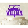 thumbnail image 1 of "Personalized Name Cake Topper Personalized Glitter Purple Cake Topper Color Option Available 5""-7"" Inches Wide", 1 of 1