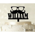thumbnail image 1 of "Personalized Name Cake Topper Personalized Shiny Black Cake Topper Color Option Available 5""-7"" Inches Wide", 1 of 1