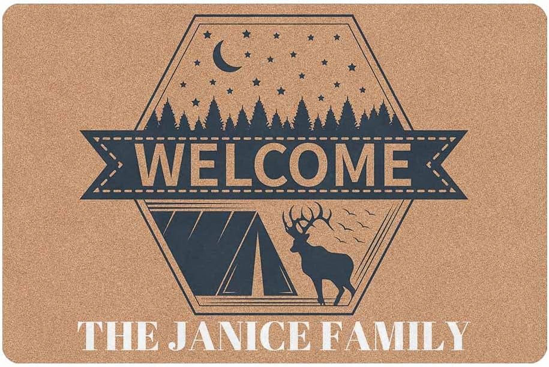 Personalized Name Camping Doormats with HeavyDuty RV Rugs for Insdie