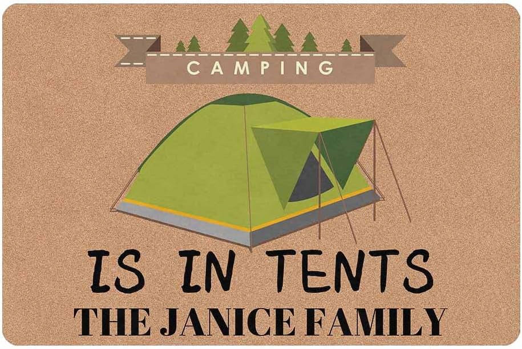 Personalized Name Camping Doormats with HeavyDuty RV Rugs for Insdie