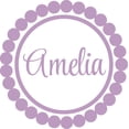 thumbnail image 1 of Personalized Name Circle Ring Pattern Customized Wall Decal - Custom Vinyl Wall Art - Personalized Name - Baby Girls Boys Kids Bedroom Wall Decal Room Decor Wall Stickers Decoration Size (40x40 inch), 1 of 1