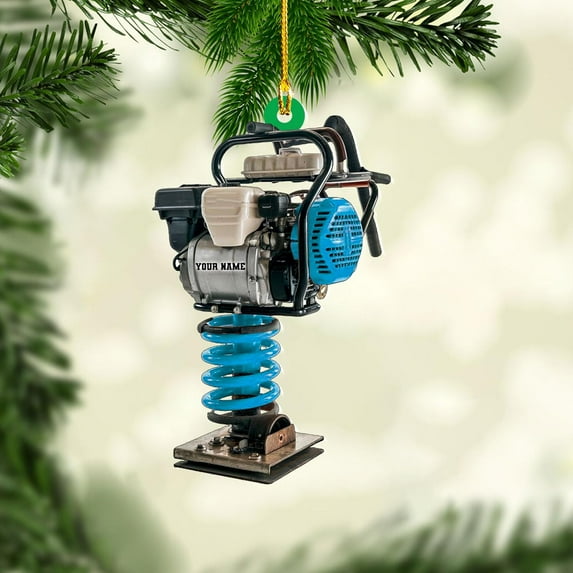 Personalized Name Construction Worker Christmas Ornament, Mechanic Tools Ornaments, Construction Tool Box Ornament, Worker Acrylic, Gifts for Christmas 2025 (Acrylic, Style 14) - 3474 (Blue)